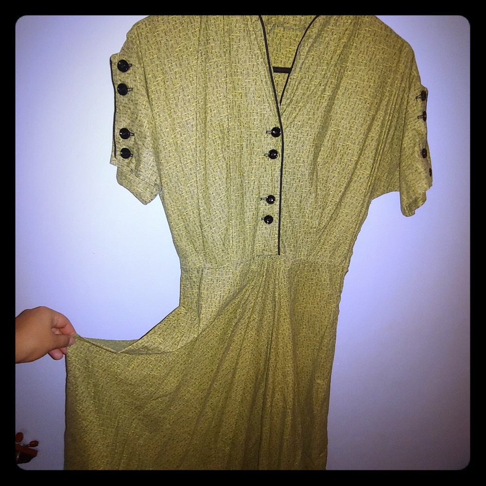 50's Vintage Green Dress